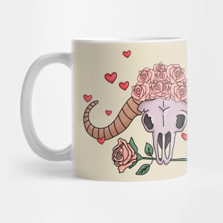 Cow Skull Valentine Mug